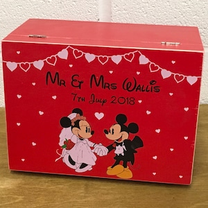 Pine Personalised Wooden Box Strong Sturdy Disney Memories Florida GIFT 