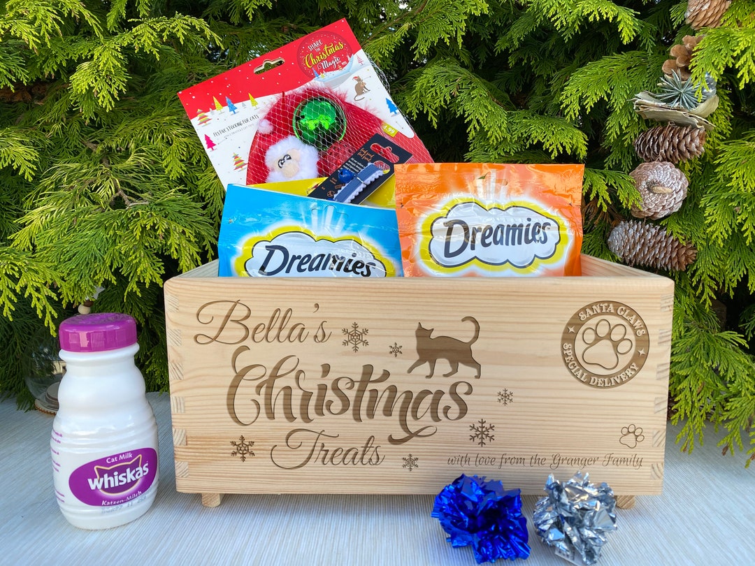 Cat Christmas Treats Special Delivery Personalised XMAS Pet Etsy UK