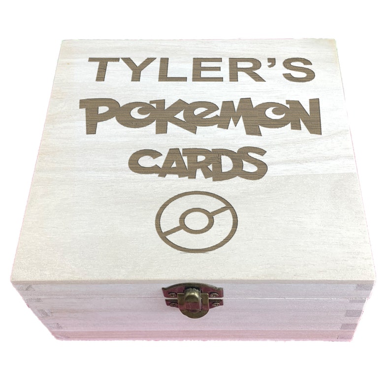 Pokémon Card Storage Box Collector Personalised Gift Pokeball Pokemon Wooden Gift Collection image 7