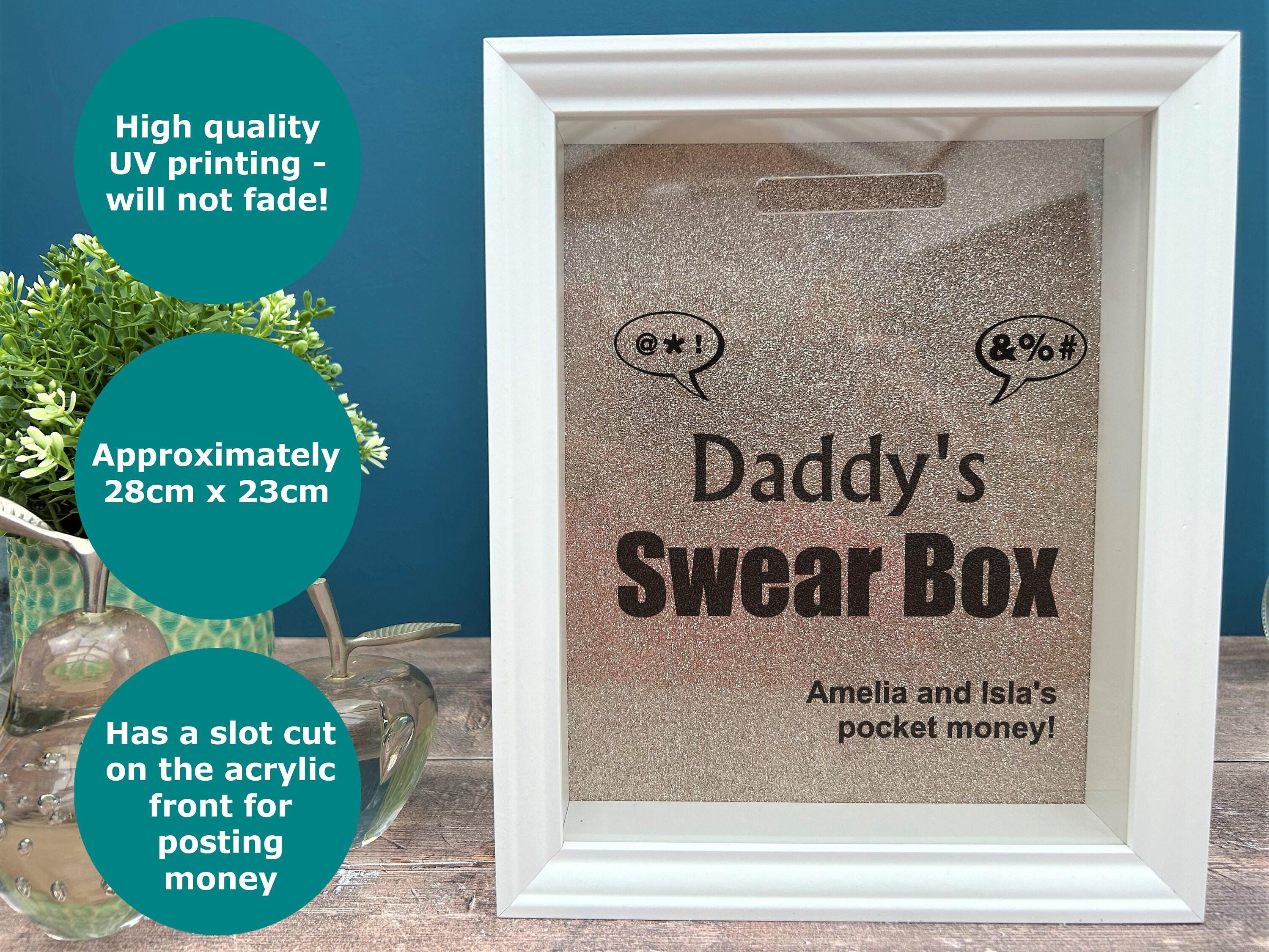 Swear Jar Money Box Fund Frame Swearing Potty Mouth Personalised Gift ...