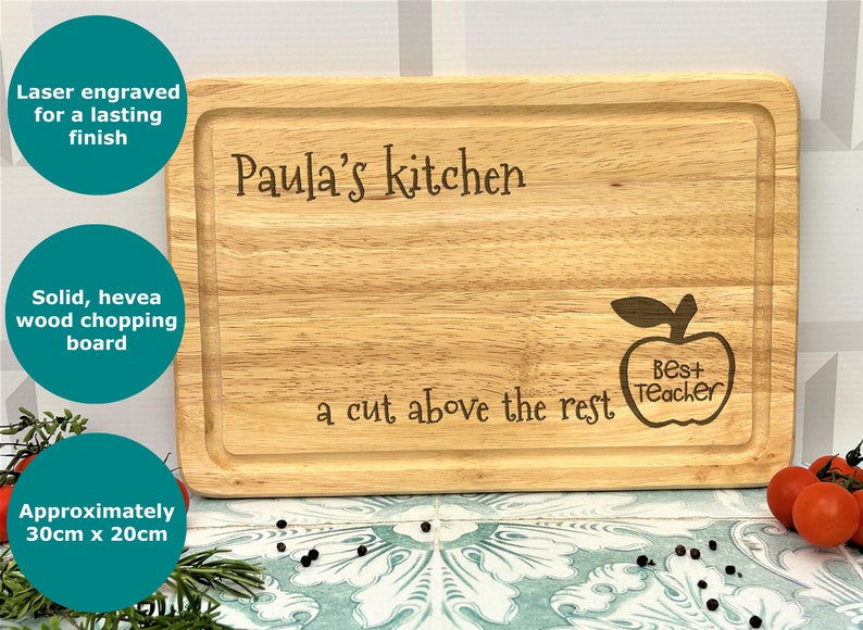 Teacher Chopping Board 'A Cut Above the Rest' Etsy