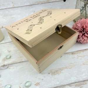 Music Notes Design Music Sheet CD Storage Box Memorabilia Festivals Personalised Tickets Gig Concert Gift image 3