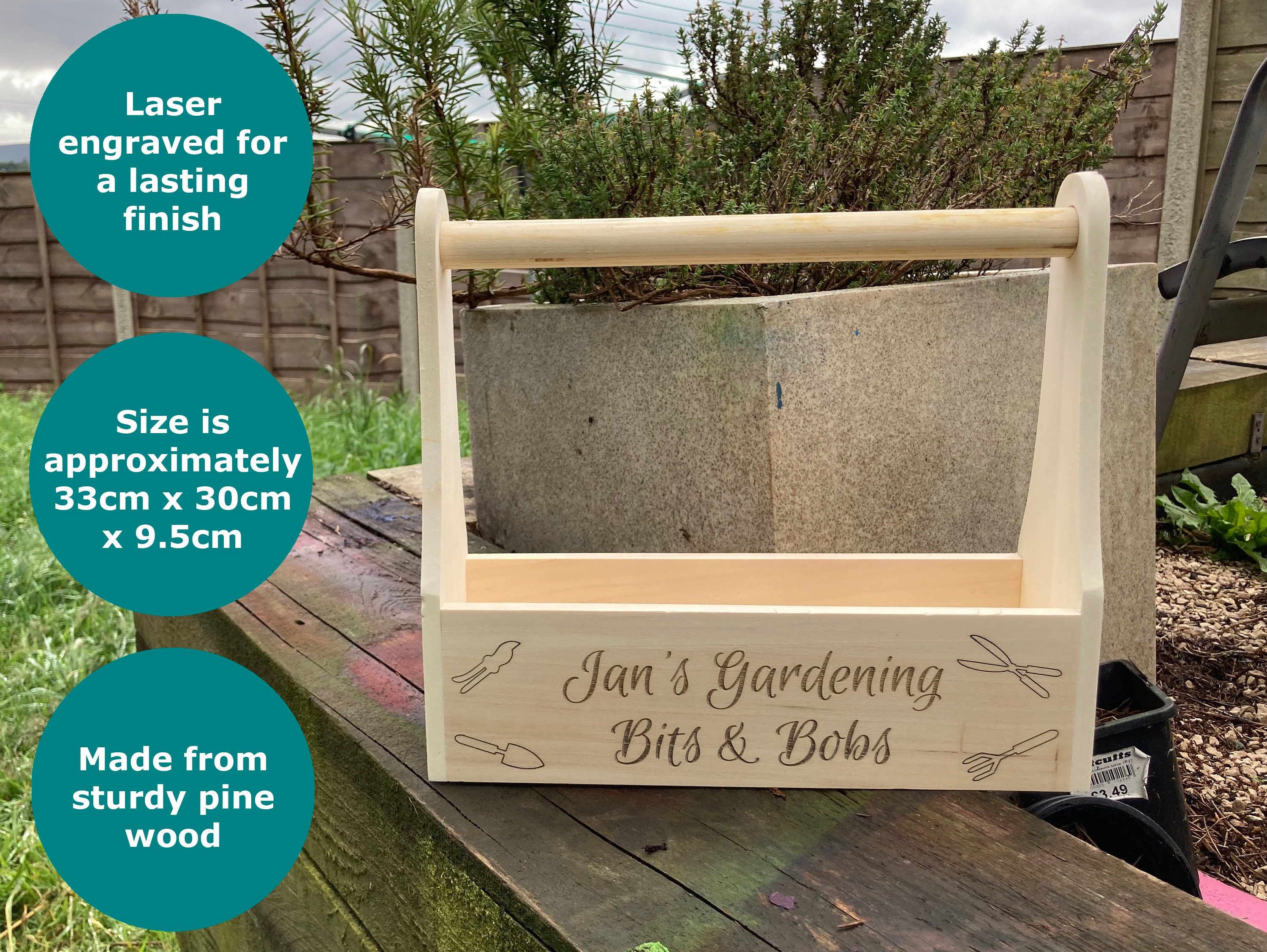 Gardening Bits & Bobs Tool Box Trug Personalised Gift Etsy Polska