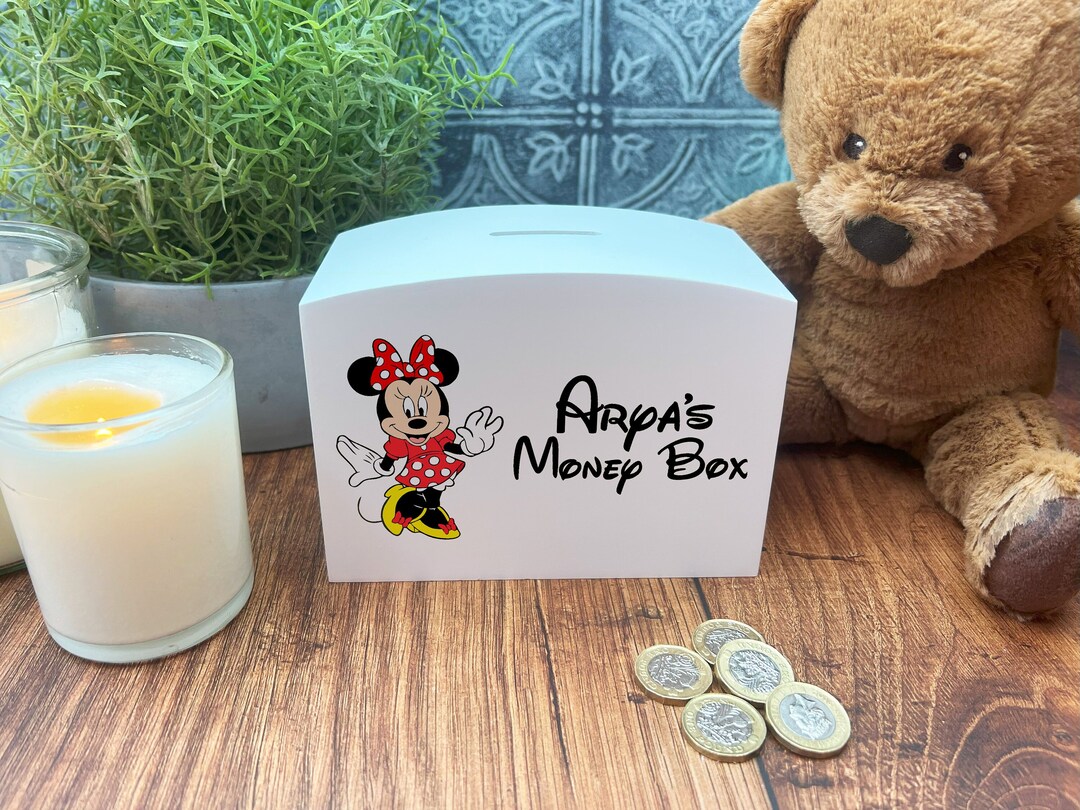 Minnie Mouse Money Box Personalised New Baby Saving Gift Etsy.de