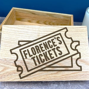 Tickets Memory Box Fotos Schlüsselbänder Konzerte Fußball Theater Erinnerungen Ticket Geschenk Personalisiert