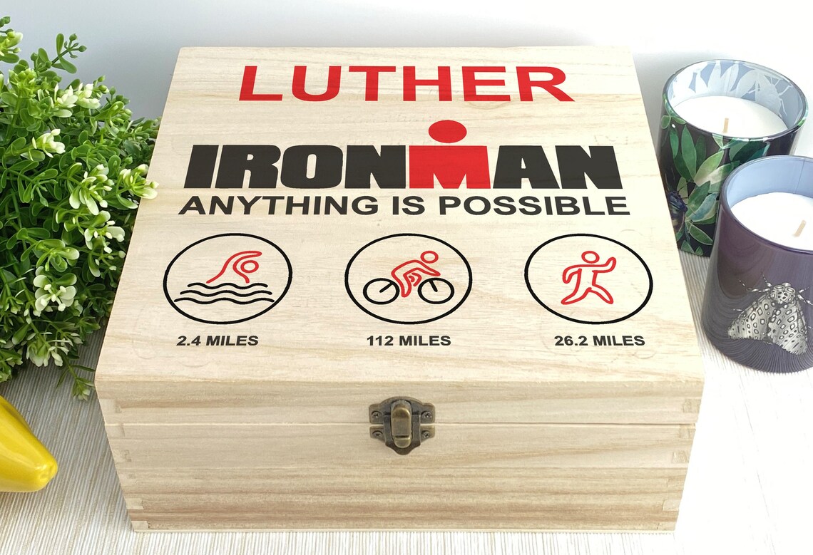 Ironman Triathlon Competition Race Travel Memory Box Etsy UK