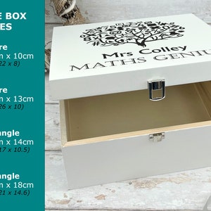 Maths Teacher Gift Personalised Wooden Box - Math Genius - Trinkets ...