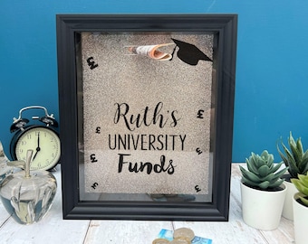 University Fund Money Box Saving Gift College Student Personalised School