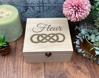 Double Infinity - Personalised Memory Box - Wedding Anniversary Memories