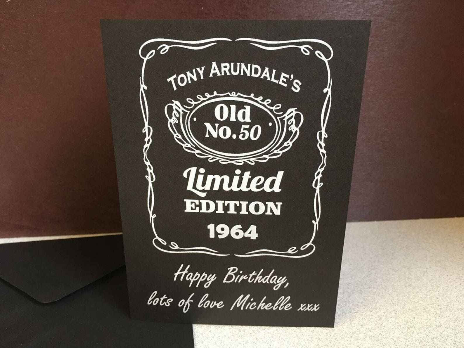 Personalised Jack Daniels Birthday Card Happy Birthday Etsy