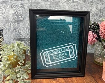 Ticket Box Keepsake Personalised Frame Memory Box Gift Concerts Football