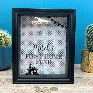 First Home House Fund New Personalised Gift Saving Money Box image 2