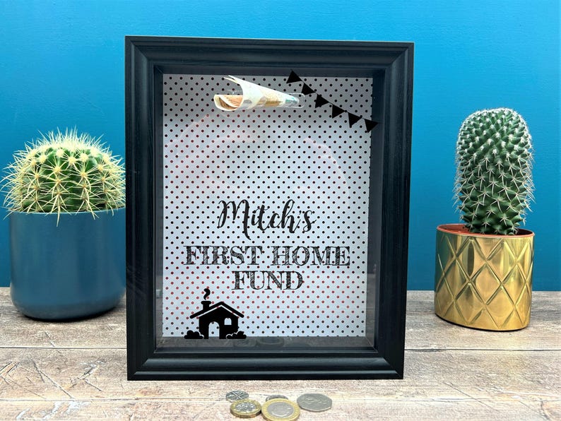 First Home House Fund New Personalised Gift Saving Money Box image 2