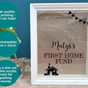 First Home House Fund New Personalised Gift Saving Money Box image 4