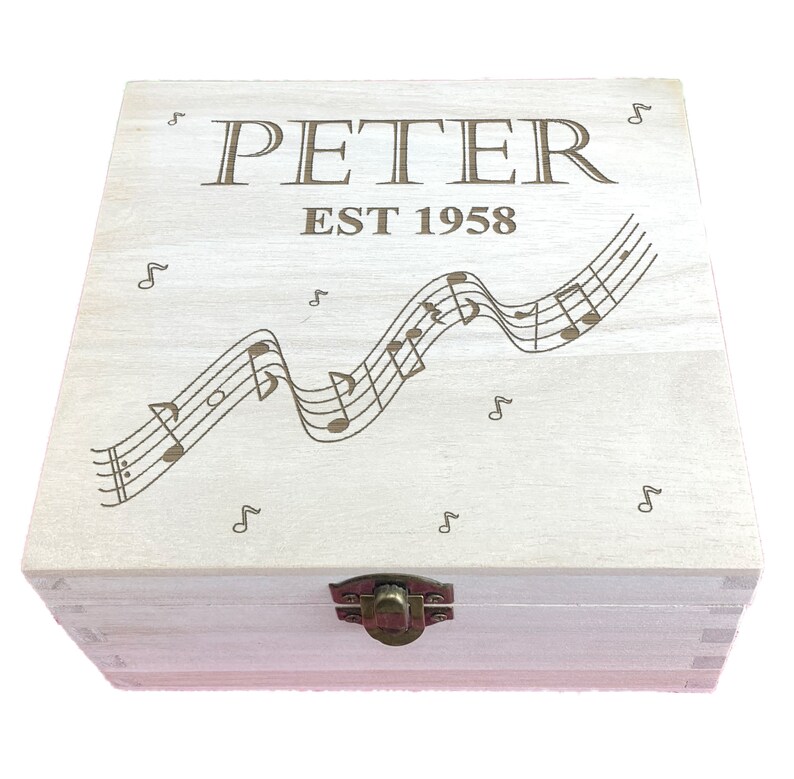 Music Notes Design Music Sheet CD Storage Box Memorabilia Festivals Personalised Tickets Gig Concert Gift image 7