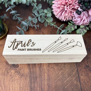 Paint Brushes Right Art Supplies Box Artist Personalised Gift Mother's Father's Day Painting Present
