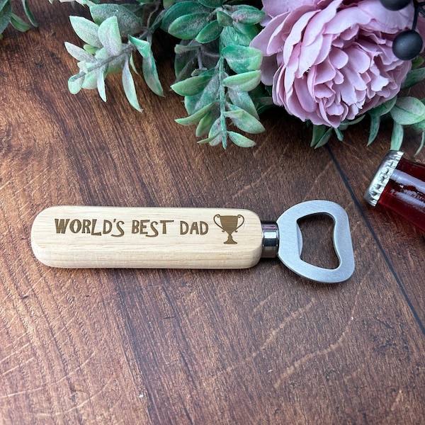 Ouvre-bouteille du meilleur papa du monde, cadeau personnalisé pour la fête des pères