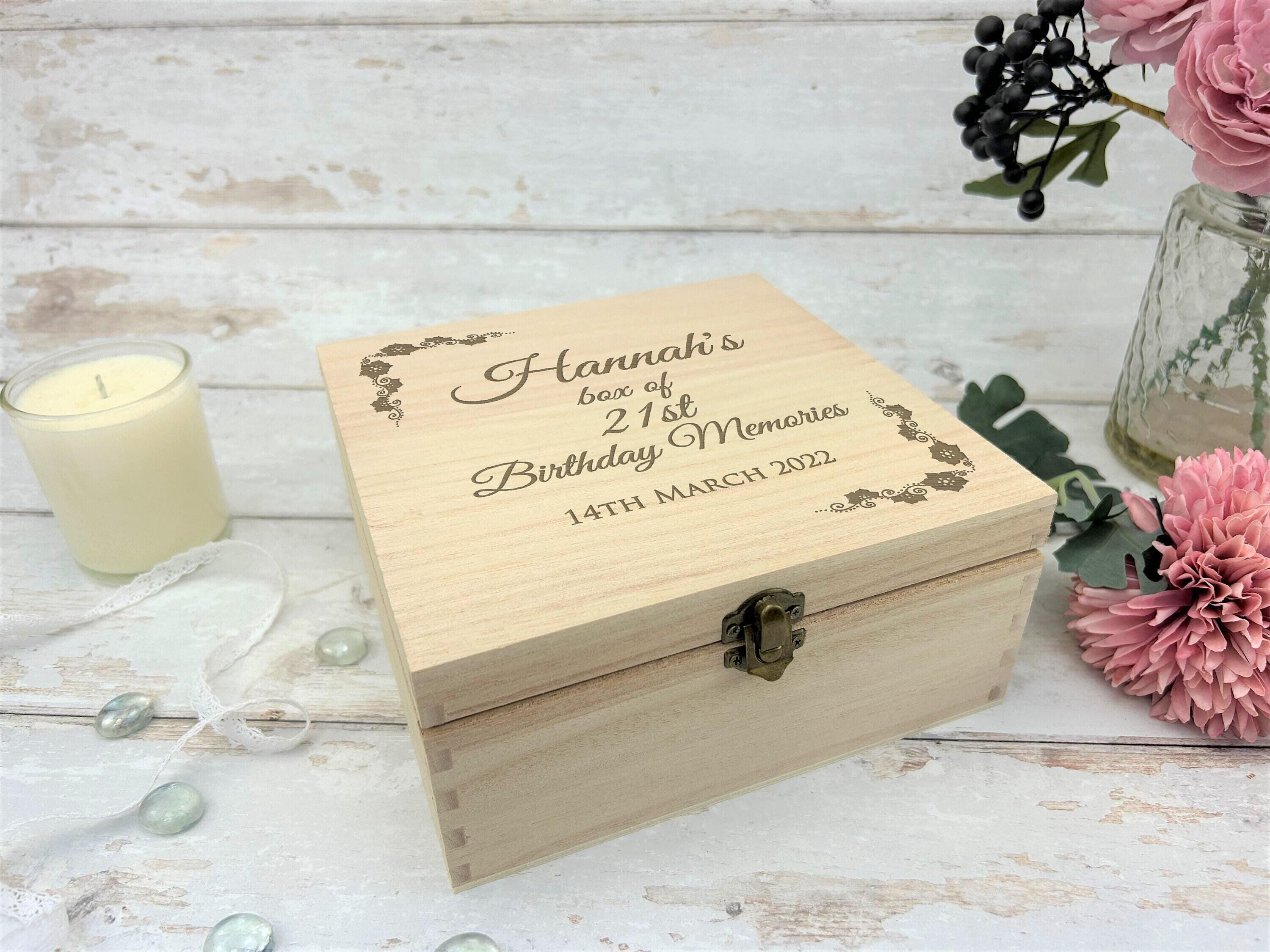 Birthday Memory Box Memories Personalised Gift 18th 21st 30 40 50 Time ...