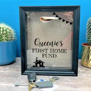 First Home House Fund New Personalised Gift Saving Money Box image 1