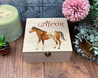 Horse Box Rosette Storage Memory Box - Riding Stables - Personalised Gift Pony