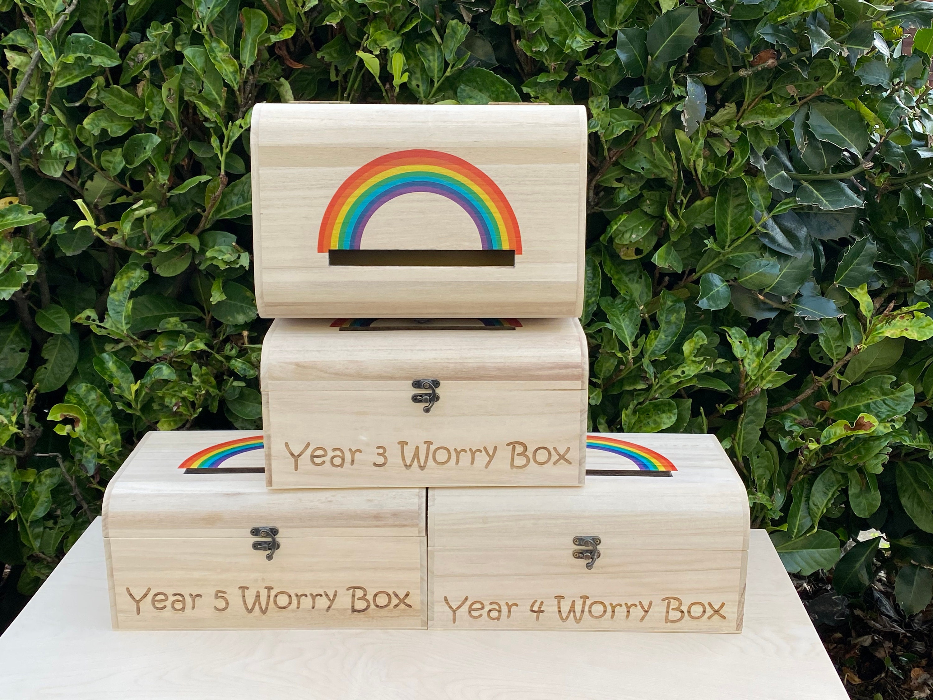 Worry Box Primary School Drop Box Rainbow Personalised Pupils Mental Health 