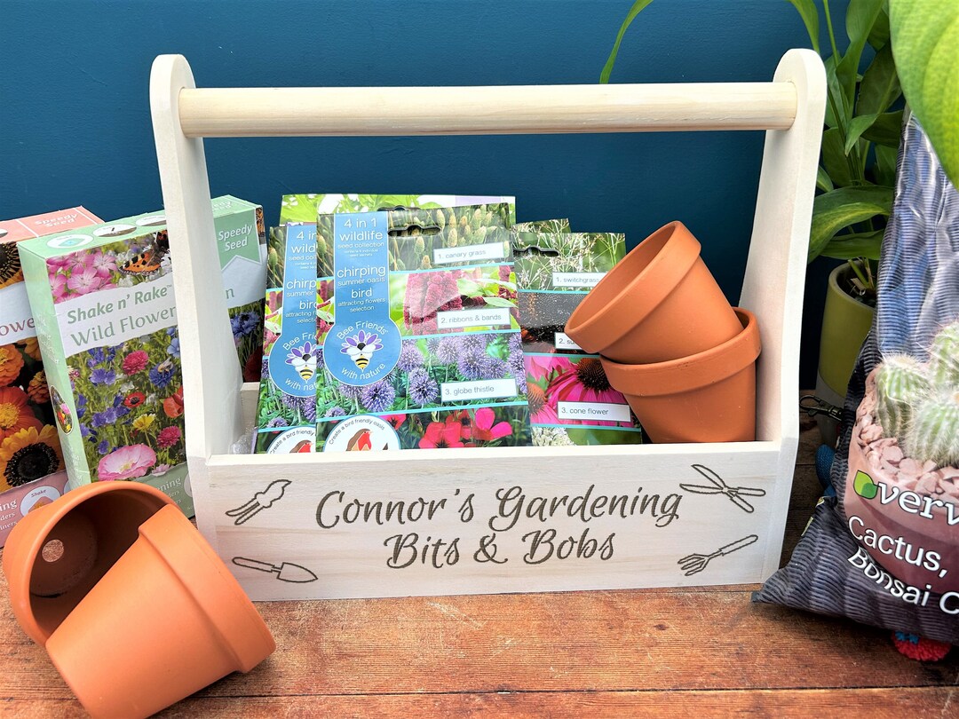 Gardening Bits & Bobs Tool Box Trug Personalised Gift Etsy Polska
