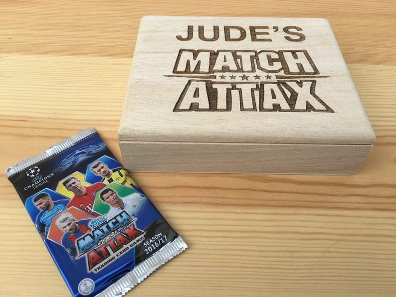 Personalised Engraved Wooden Match Attax Card / Trading Card Etsy
