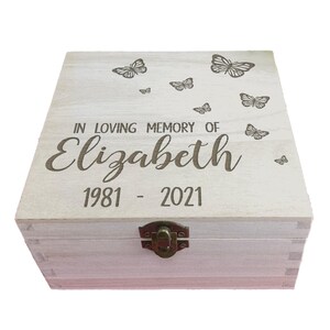 Butterfly Design Memory Box Birthday Gift Bridesmaid Gift Wedding Favour Maid of Honour Personalised Memories Trinkets Photo Box image 4