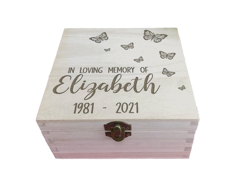 Butterfly Design Memory Box Birthday Gift Bridesmaid Gift Wedding Favour Maid of Honour Personalised Memories Trinkets Photo Box image 4