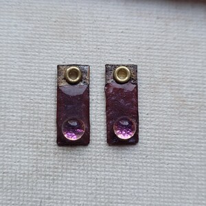 Small enamel charms for earrings - enamel earring charms - rectangle earring charms - enamels for earrings - dichroic earring components
