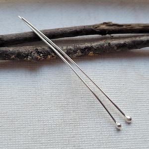 Sterling silver 20ga headpins - 20 gauge sterling silver headpins - artisan sterling silver headpins for jewelry making