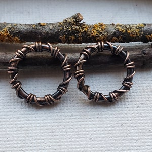 Twisted Jump Rings - Closed Jump Rings - Fancy Jump Rings - Copper Jump Rings - Copper Connectors - Copper Findings - Artisan Findings