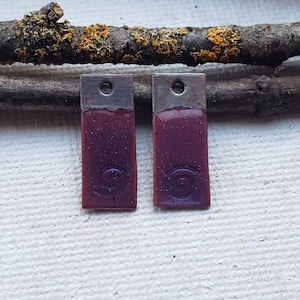 Small enamels for earrings - small enamel components for earring designs - enamels for earrings - enamel jewelry components
