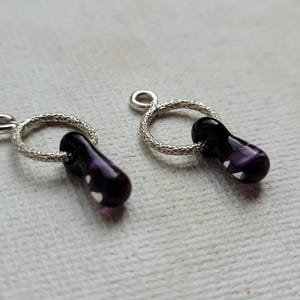 Sterling silver earring components - sterling silver findings - artisan sterling silver jewelry component - silver findings - lampwork glass