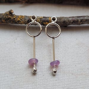 Sterling silver earring dangles - sterling silver earring components - handmade sterling silver jewelry components for earrings