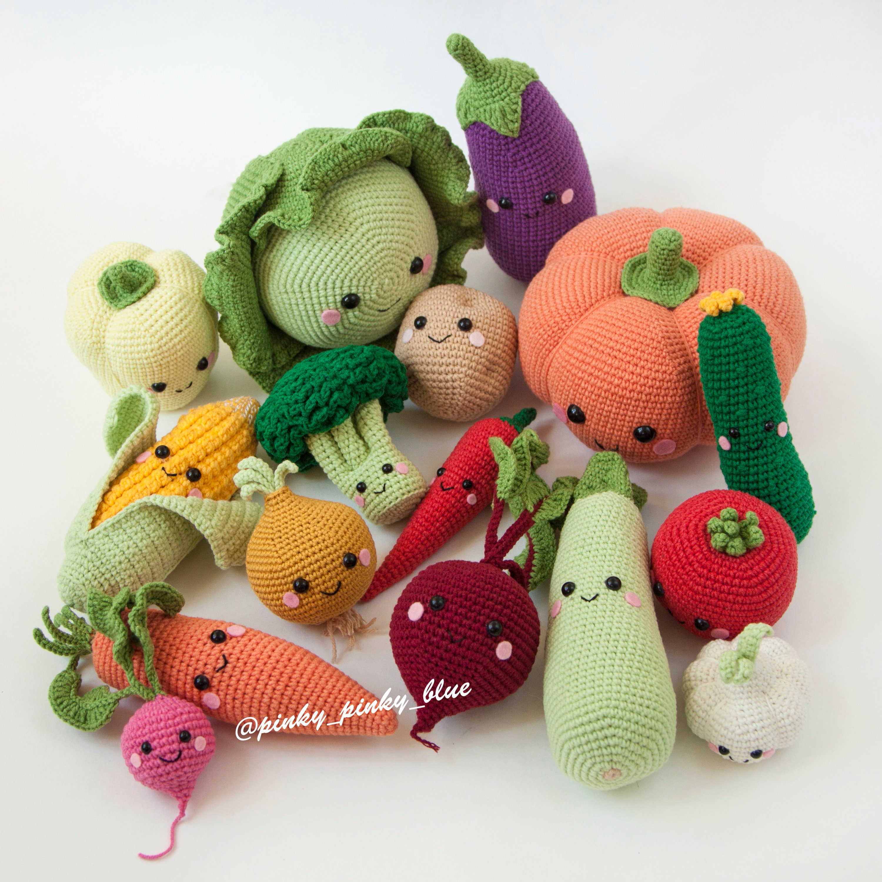 16 in 1 Vegetables Crochet Pattern Etsy
