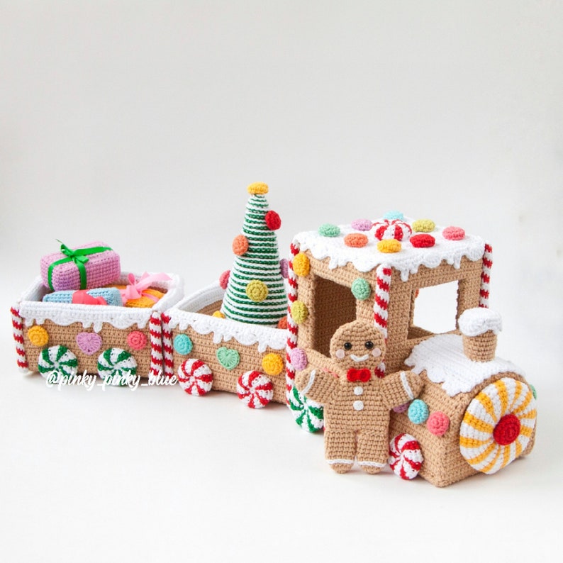 Gingerbread Train Crochet Pattern Etsy