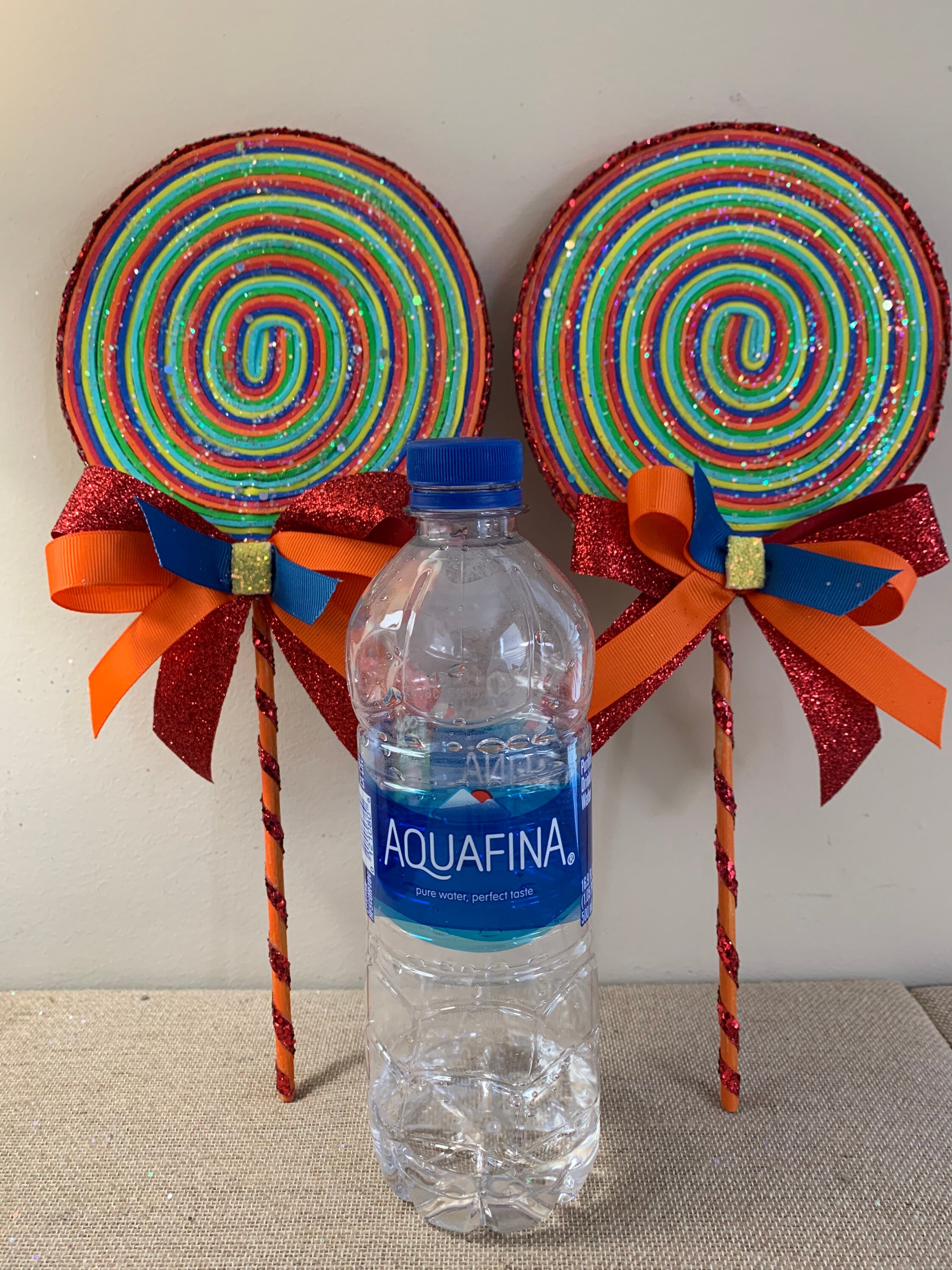 Faux lollipop candy party favors