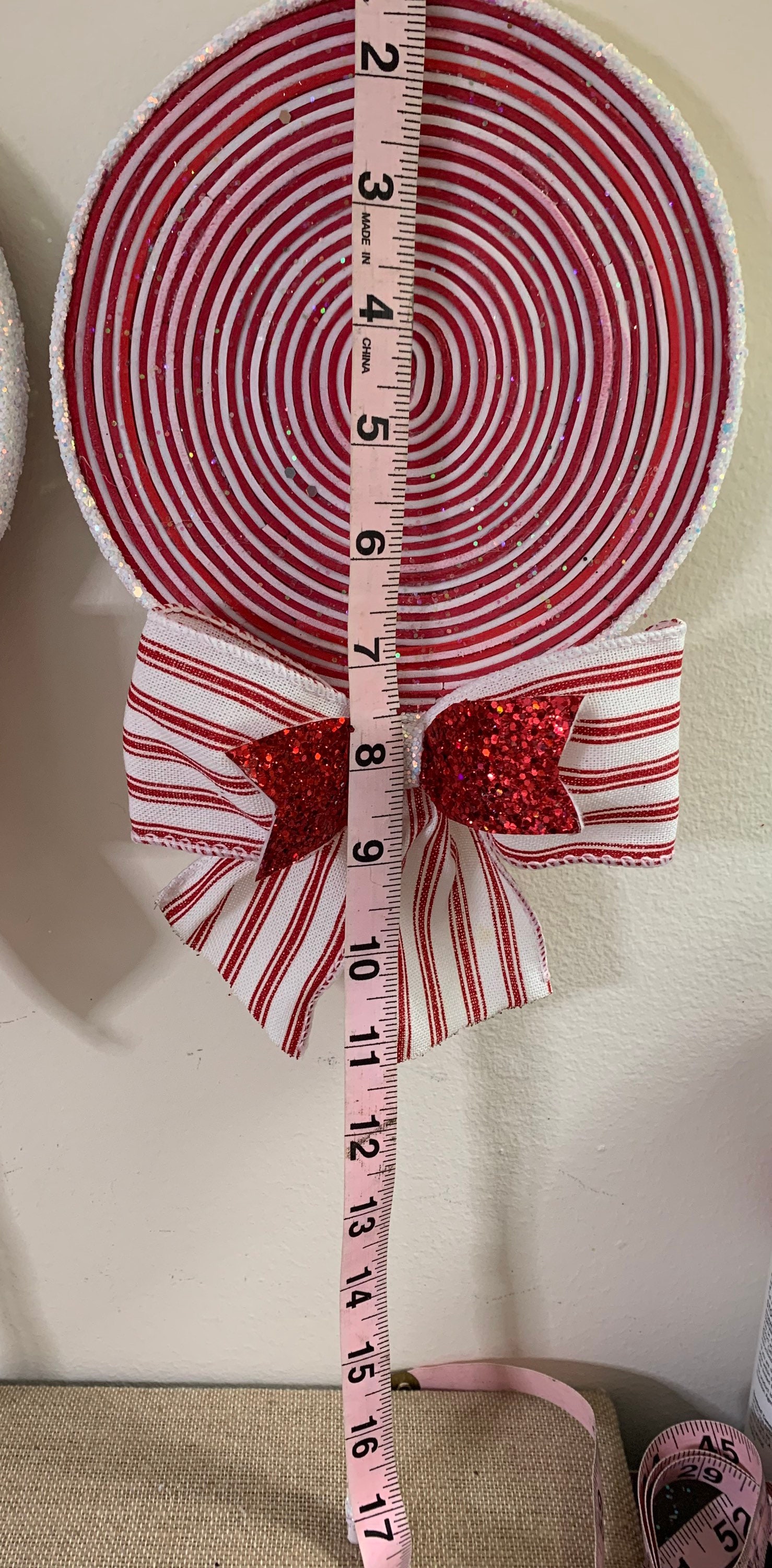 Large faux lollipop party decor