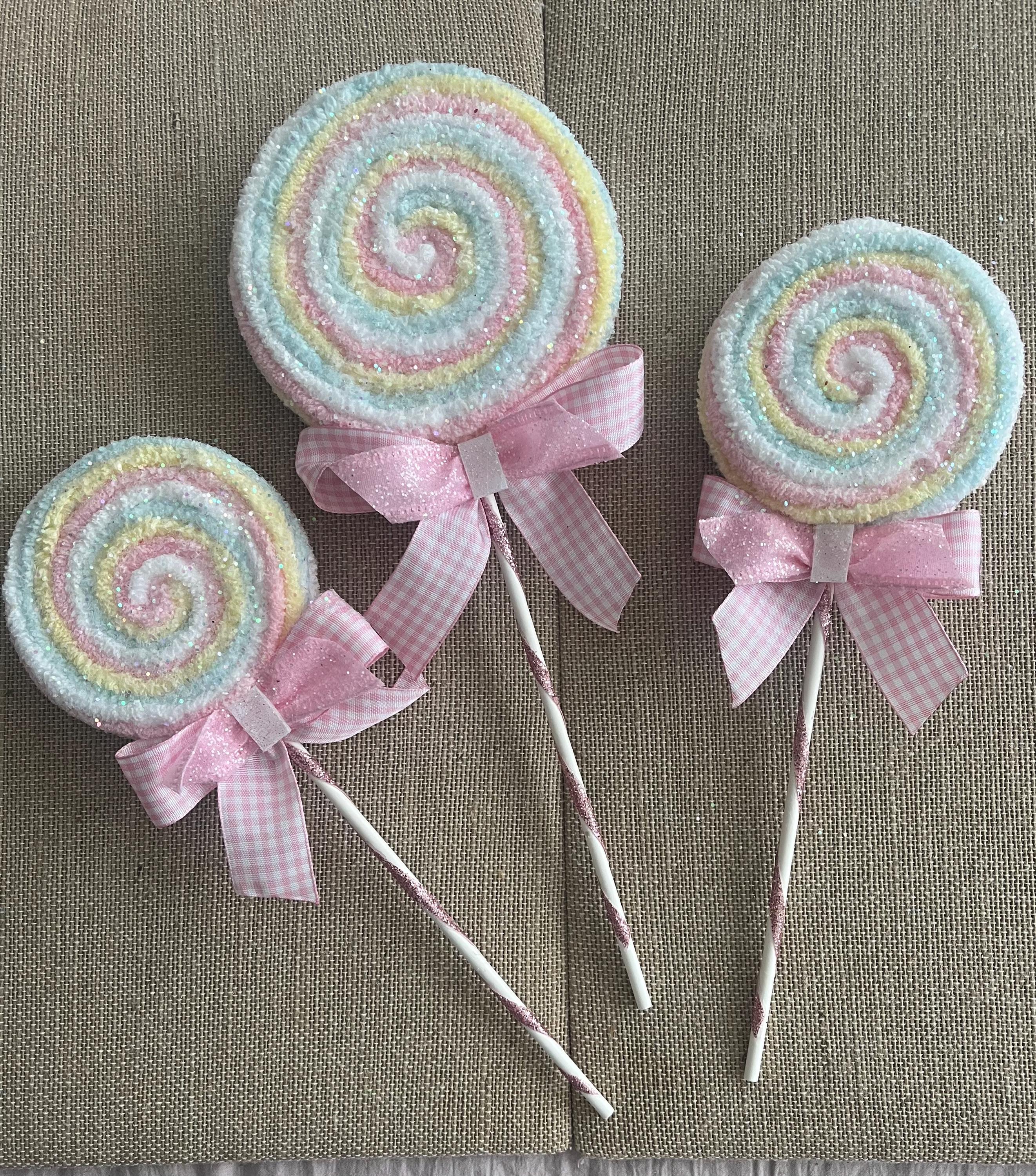 Faux lollipops, party decor, candy land  Wreath attachment