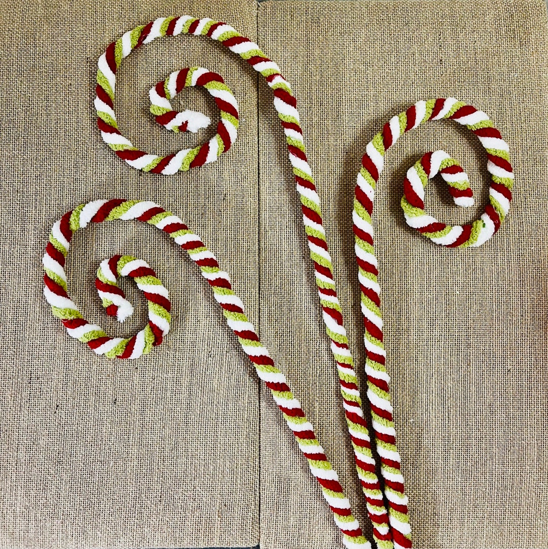Faux Candy Swirl Pick Candy Land Tree Topper Grinch Colors Etsy