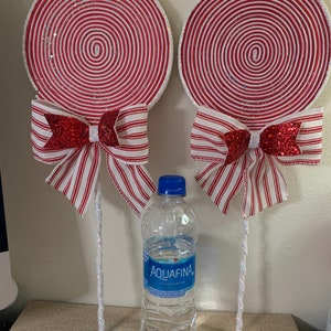 Large faux lollipop party decor wreath embellishments faux candy