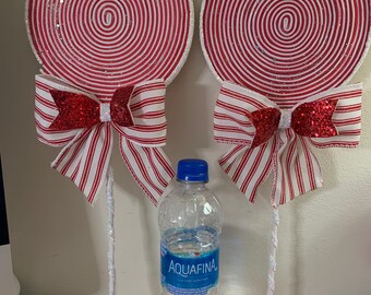 Large faux lollipop party decor wreath embellishments faux candy