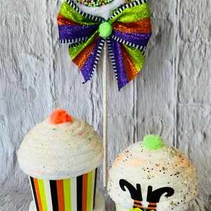Faux lollipop set Halloween wreath attachments fake lollipops and cupcakes