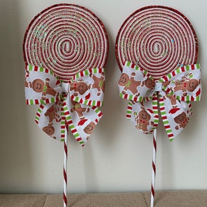 Gingerbread faux lollipops tree topper wreath attachment party decor fake candy