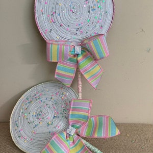 Rainbow Faux lollipops, wreath attachments, faux candy, candy land, Christmas candy, embellishment Christmas decor,ornaments party decor
