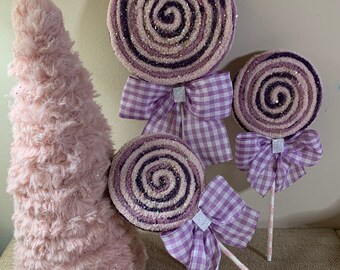 Faux lollipops wreath attachments party decor party favors candy land theme embellishments faux candy