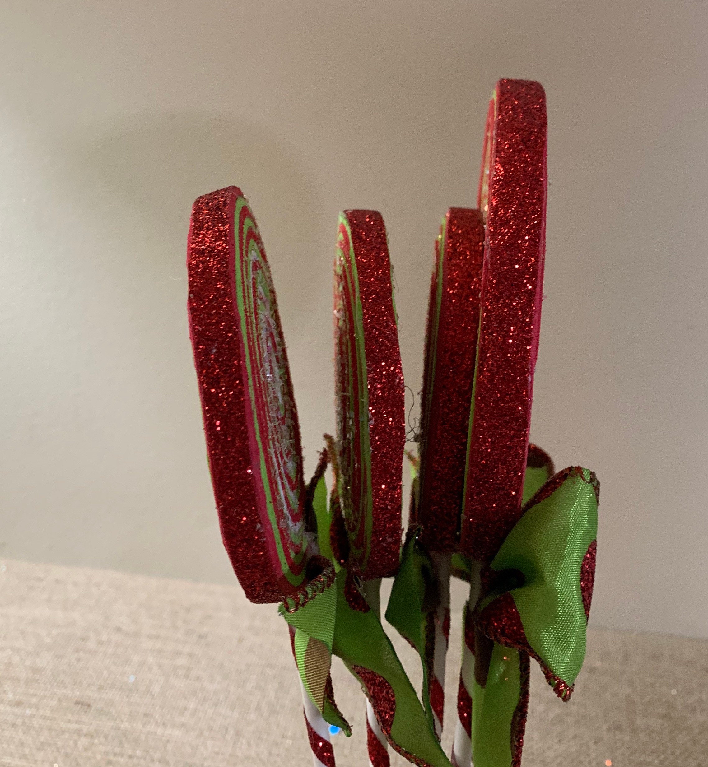 Faux lollipop wreath attachments faux candy embellishments Etsy