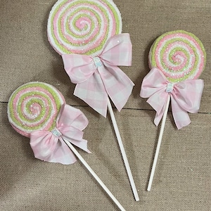 Faux lollipops, party decor, candy land  Wreath attachment