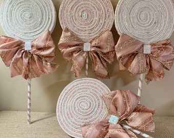 Faux lollipop wreath attachments, faux candy, candyland Christmas candy, embellishment Christmas decor,ornaments